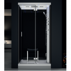 Garinė Dušo Kabina AMUE-H1200-22R NERO 120x90 cm. 